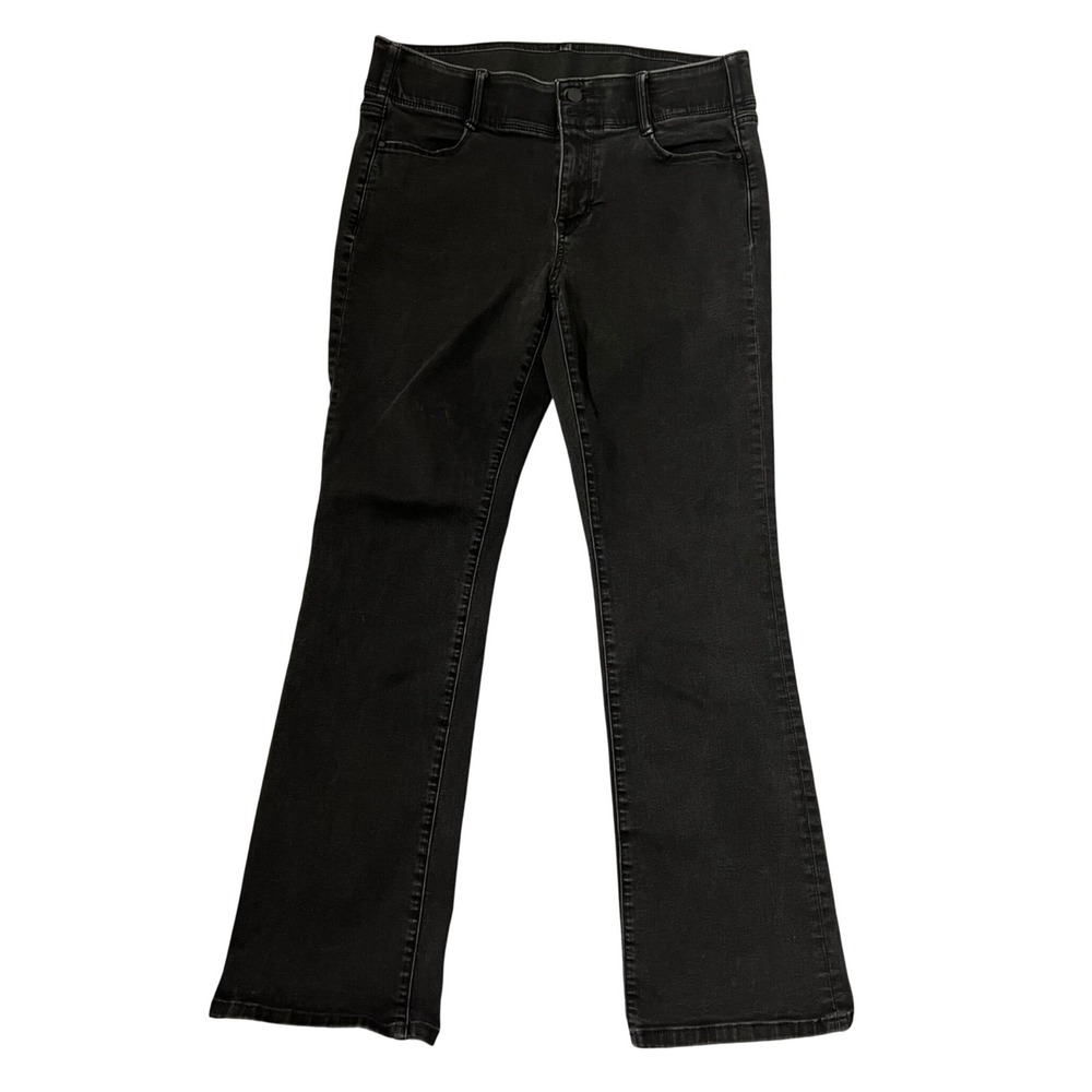 Apt 9 Womens 12 Black Jeans Bootcut Stretch Tummy Control‎ Mid-Rise Denim